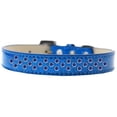 thumbnail image 1 of Sprinkles Ice Cream Blue Crystals Dog Collar, Blue - Size 16, 1 of 1