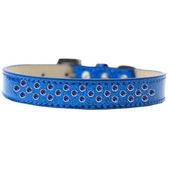Sprinkles Ice Cream Blue Crystals Dog Collar, Blue - Size 16