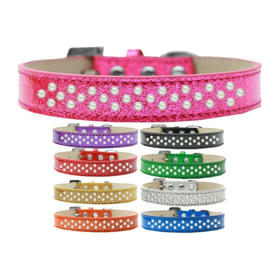 Mirage Pet Sprinkles Ice Cream Dog Collar Pearls Size 20 Blue