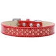 thumbnail image 1 of Sprinkles Ice Cream Orange Crystals Dog Collar, Red - Size 12, 1 of 1