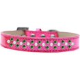 thumbnail image 1 of Sprinkles Ice Cream Pearl & Emerald Green Crystals Dog Collar, Pink - Size 18, 1 of 1