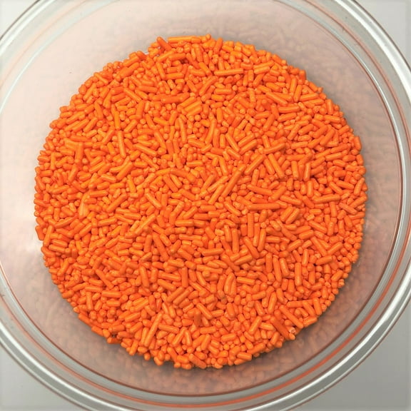 Sprinkles Orange Jimmies Bakery Topping 8 ounces colored sprinkles