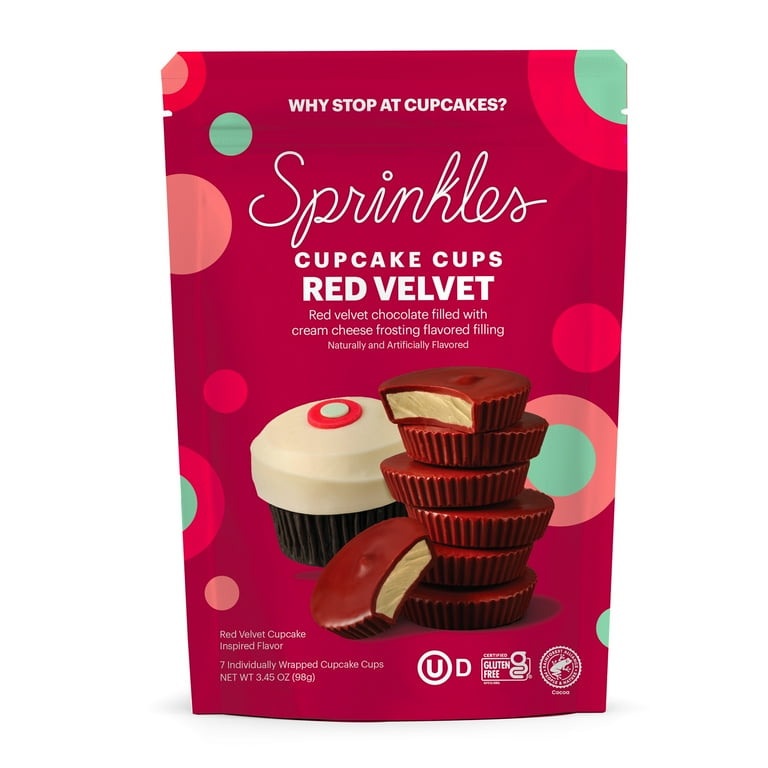 Sprinkles Premium Red Velvet Cupcake Cups, 3.45oz Pouch, Gluten