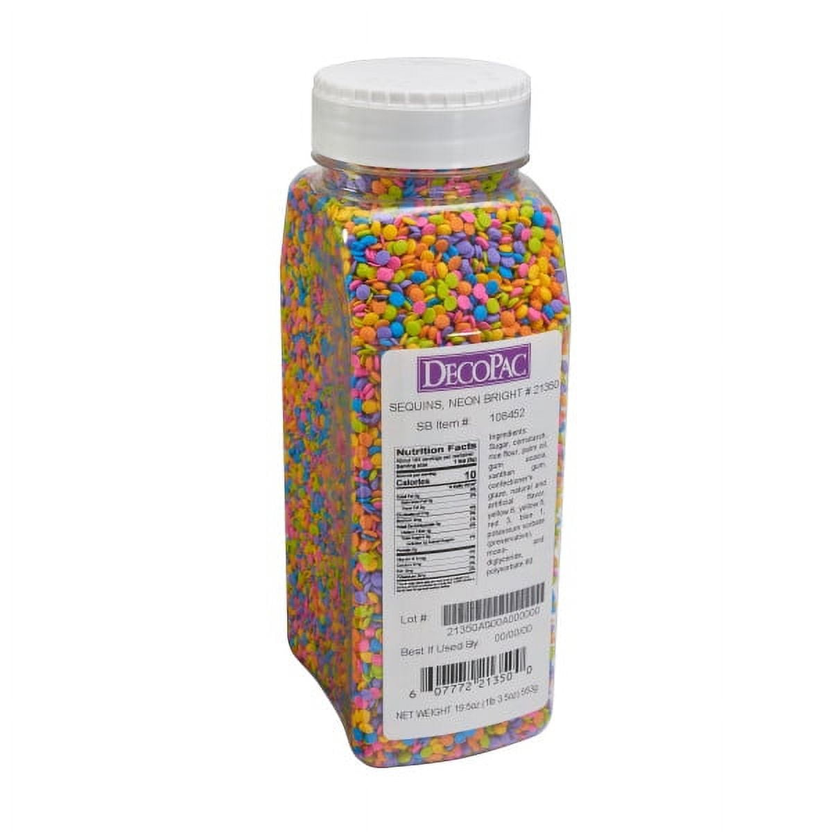Sprinkles Quins Neon Bright Confetti 19.5oz