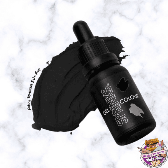 Sprinks Black Gel Colour - 15ml