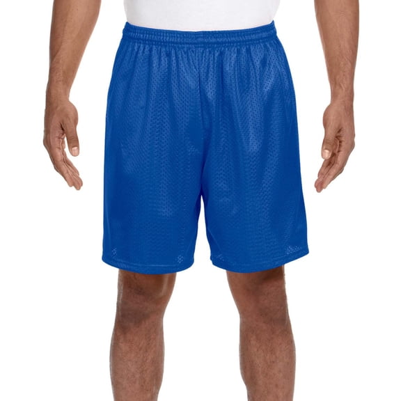 A4 Apparel N5293 Seven Inch Inseam Mesh Short - Royal - Medium