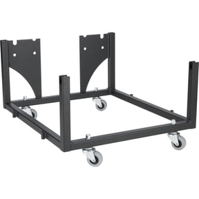 Speedway Motors Sprint Car Engine Stand Steel Construction Powdercoated Black Finish Fits Standard or Lightweight Blocks with 2 Inch Casters for Easy Storage and Mobility