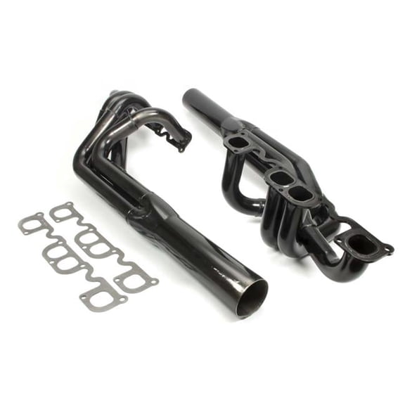 Sprint Car Headers - Straight Tube Design - 1.87 to 2 in. Tube, 3.5 x 16 in. Collectors, Spread Port Small Block Chevy