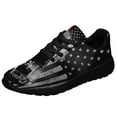 thumbnail image 1 of Sprint Car Racing American flag US Shoes Sneakers Black Size 12, 1 of 7