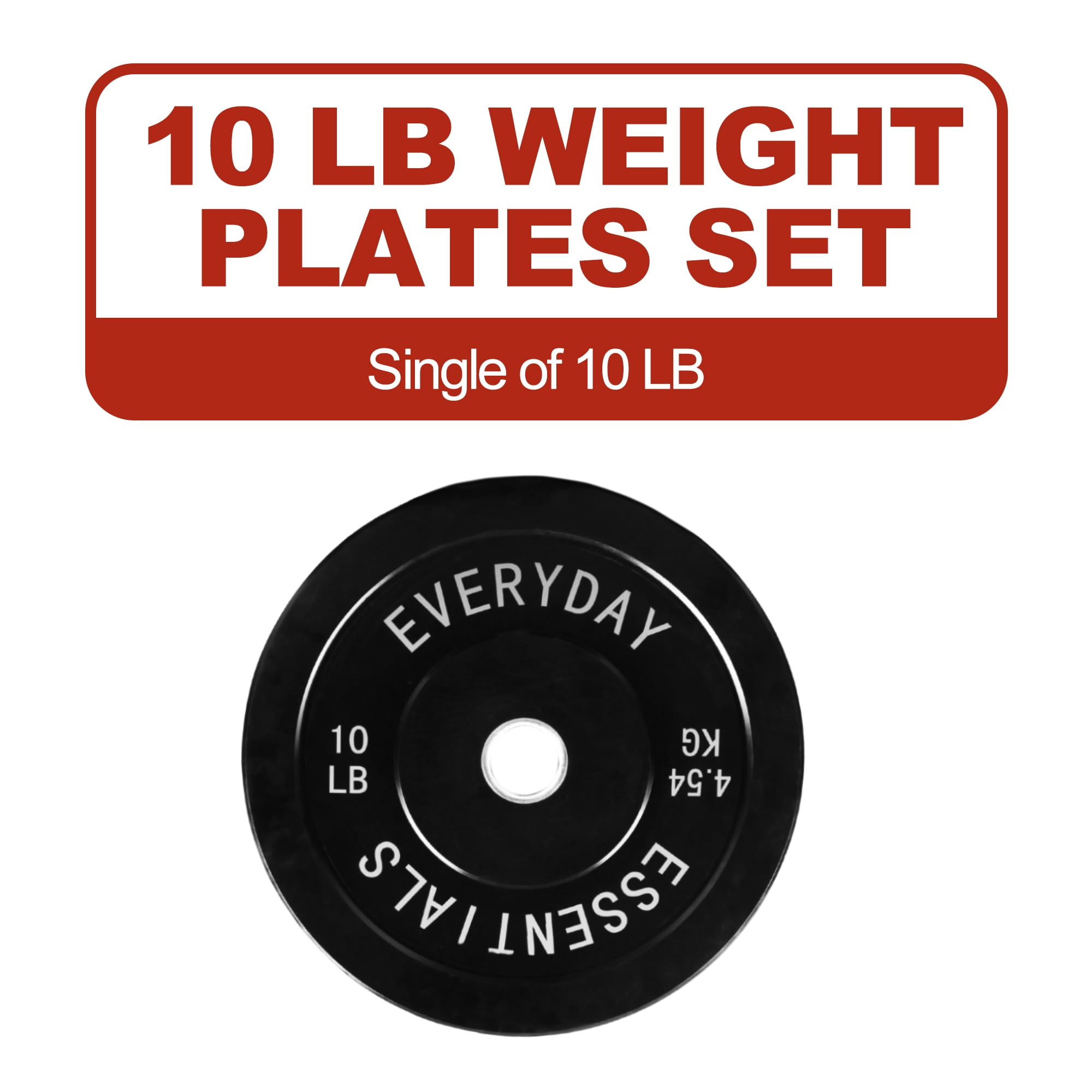 FlexWave 2-Inch Olympic Bumper Weight Plate，with Steel Hub, Black, Multiple Sizes，Single & Pair, for Strength Training & Home Gym