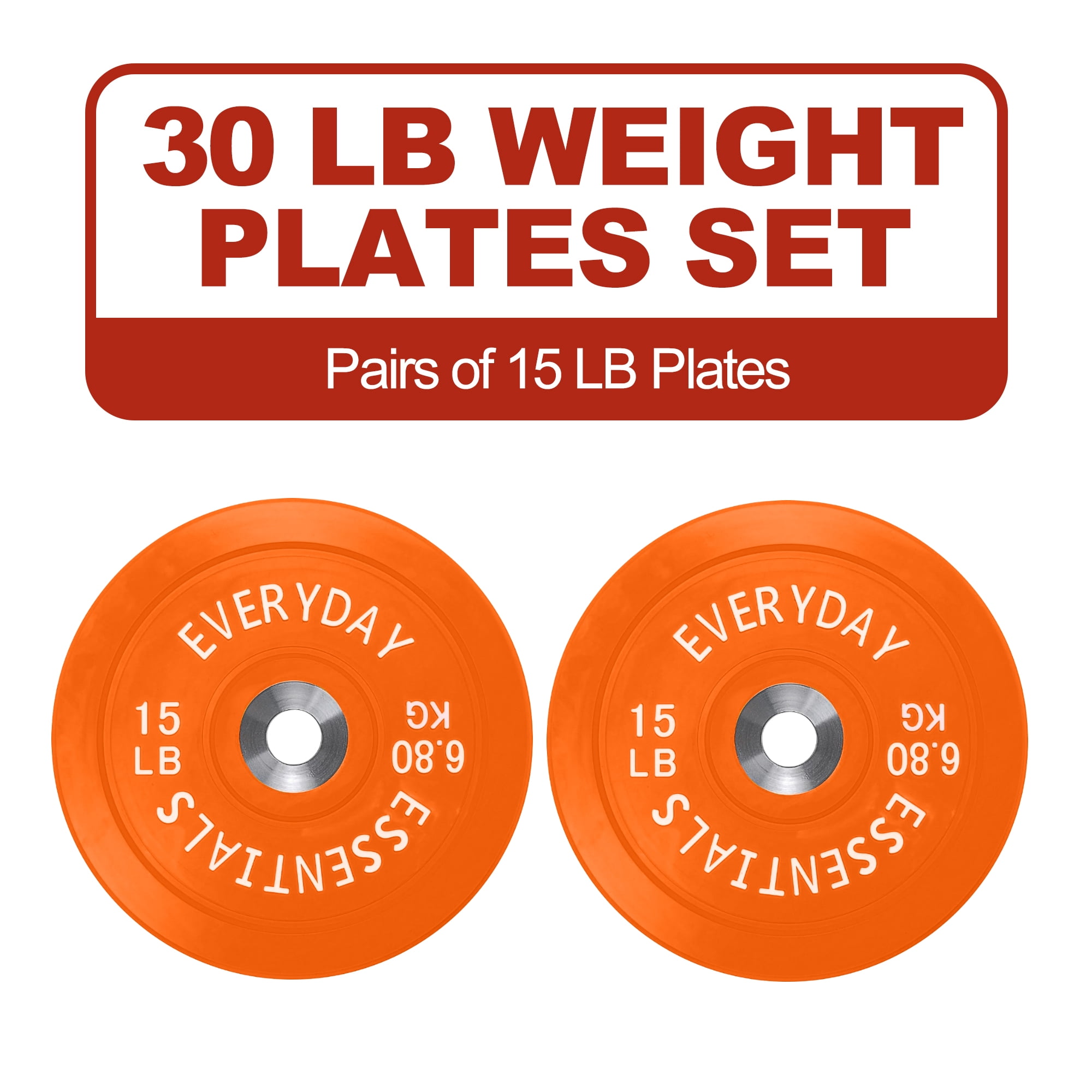 FlexWave 2-Inch Olympic Bumper Weight Plate，with Steel Hub, Multicolored, Multiple Sizes，Single & Pair, for Strength Training & Home Gym