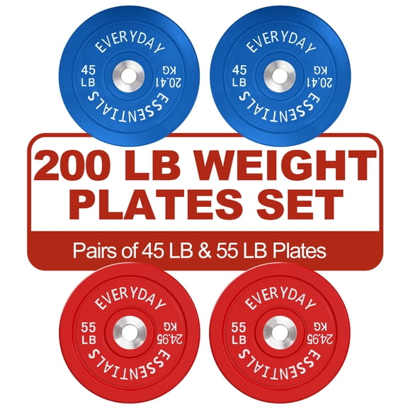 FlexWave 2-Inch Olympic Bumper Weight Plate Set,with Steel Hub, Multicolored, Multiple Sizes,for Strength Training & Home Gym