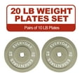 thumbnail image 1 of FlexWave 2-Inch Olympic Bumper Weight Plate，with Steel Hub, Multicolored, Multiple Sizes，Single & Pair, for Strength Training & Home Gym, 1 of 8