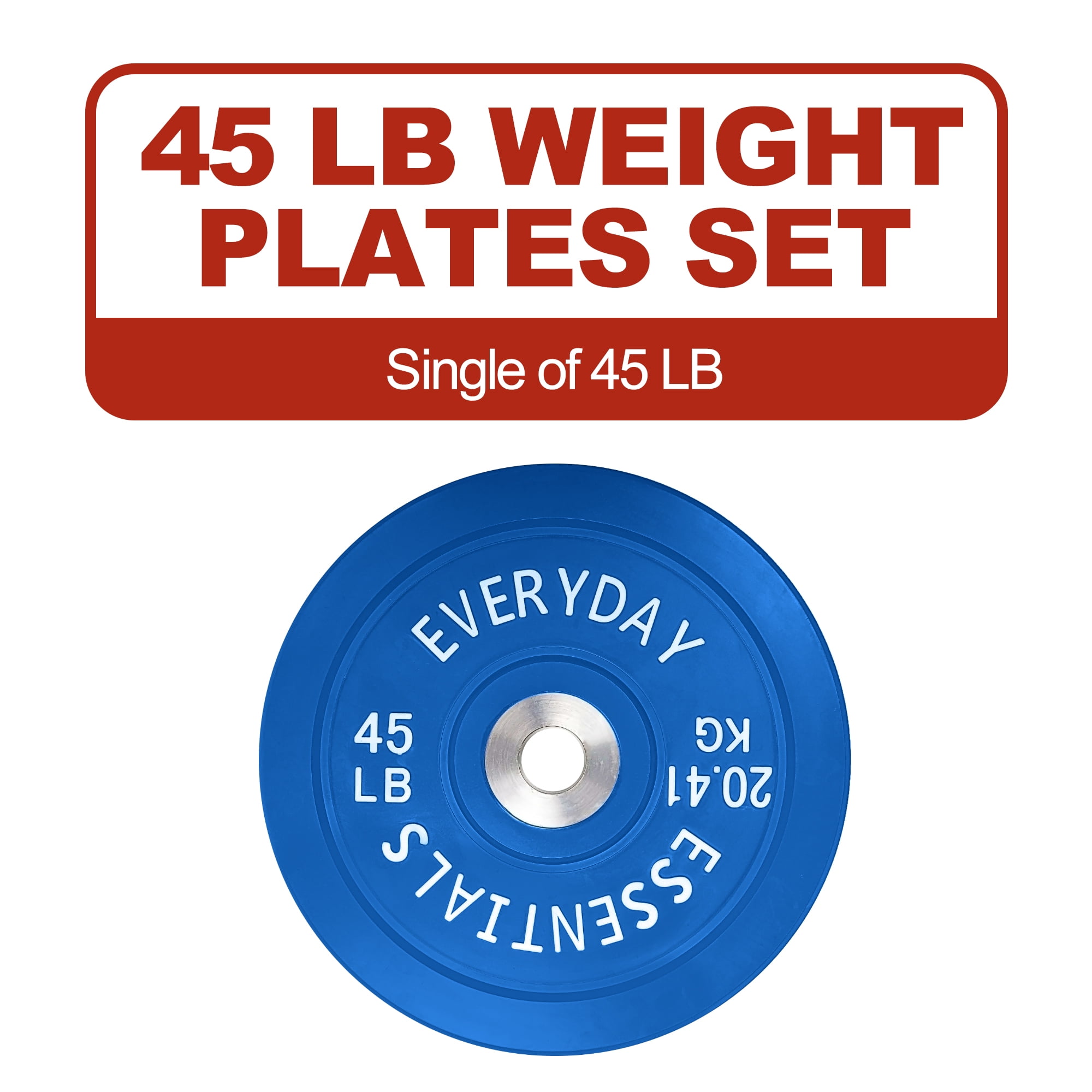 FlexWave 2-Inch Olympic Bumper Weight Plate，with Steel Hub, Multicolored, Multiple Sizes，Single & Pair, for Strength Training & Home Gym