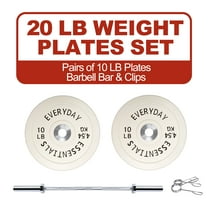 FlexWave 2-Inch Olympic Bumper Weight Plate Set,with Steel Hub,Barbell Bar & Clips,Black, Multiple Sizes,for Strength Training & Home Gym