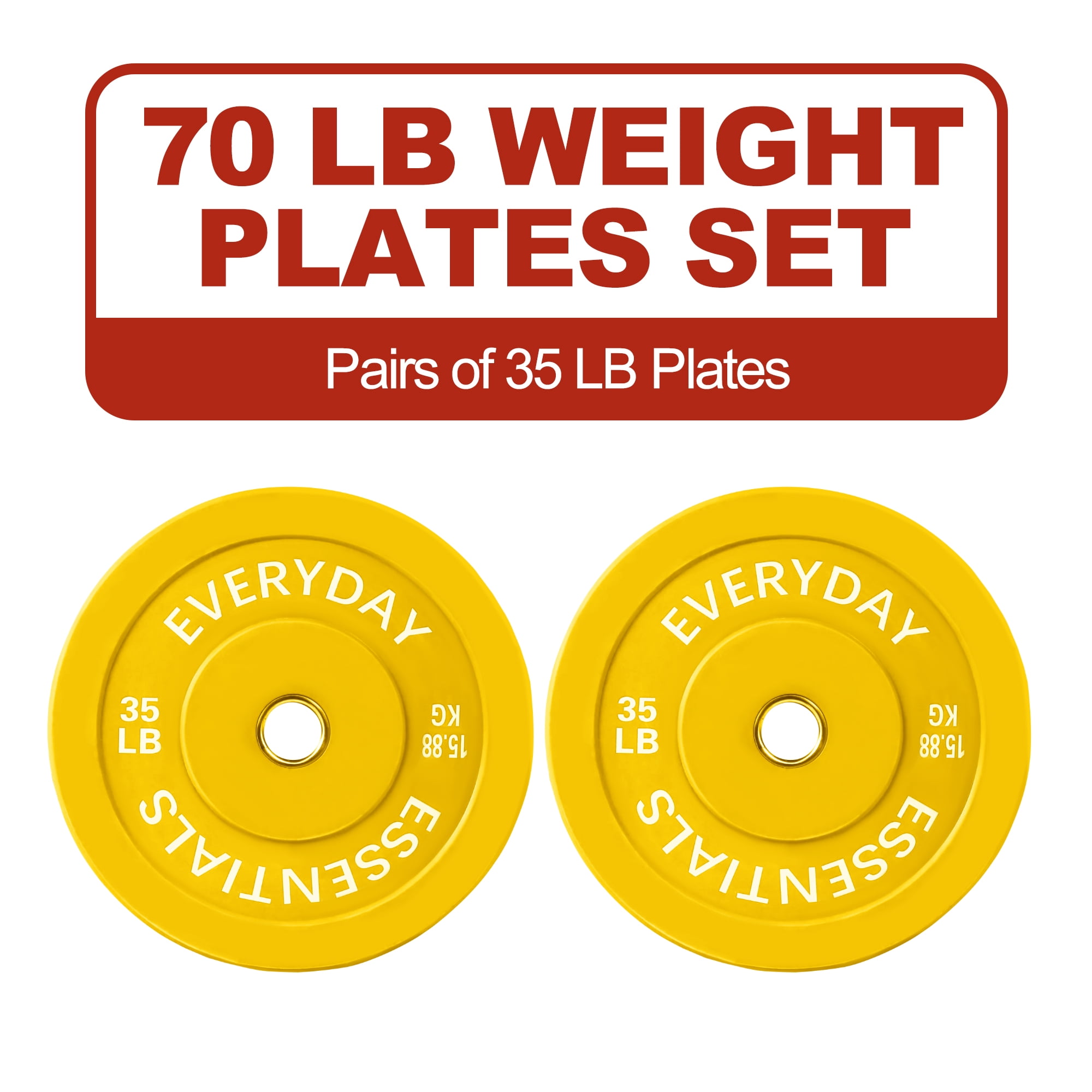 FlexWave 2-Inch Olympic Bumper Weight Plate，with Steel Hub, Multicolored, Multiple Sizes，Single & Pair, for Strength Training & Home Gym