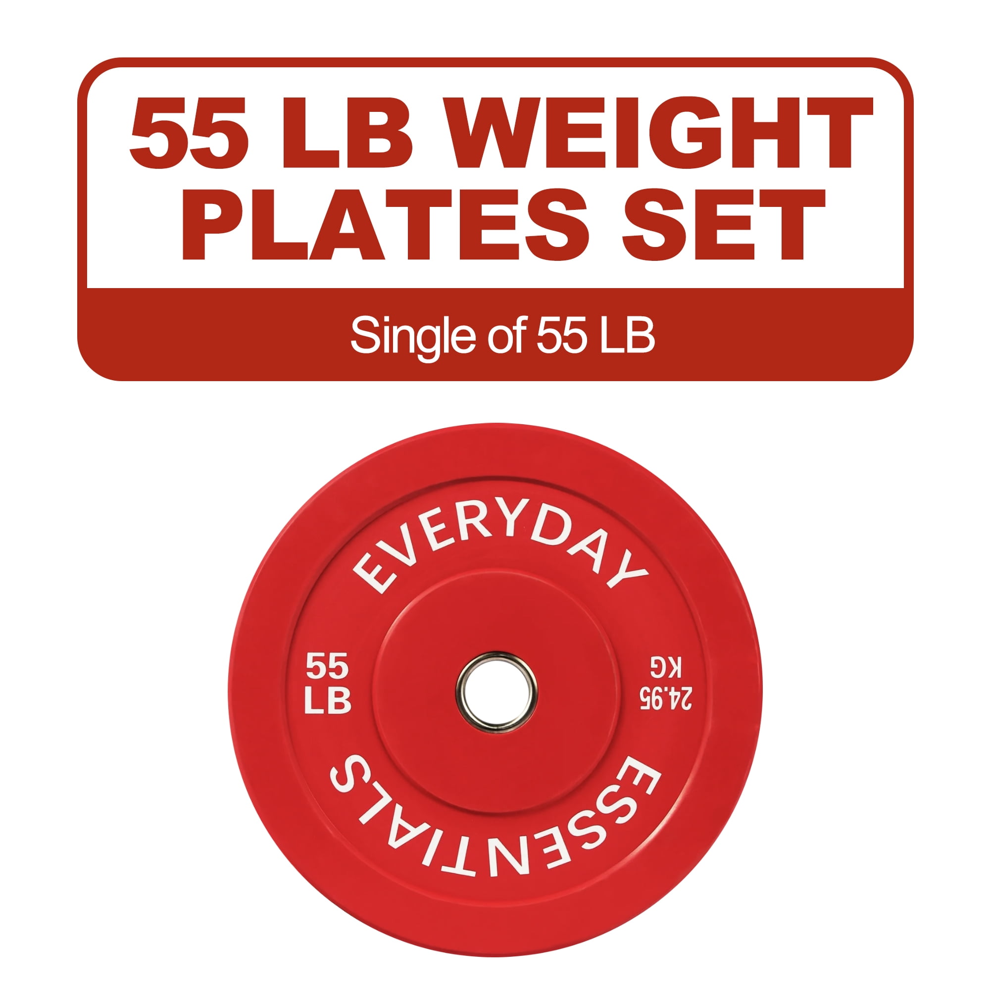 FlexWave 2-Inch Olympic Bumper Weight Plate，with Steel Hub, Multicolored, Multiple Sizes，Single & Pair, for Strength Training & Home Gym