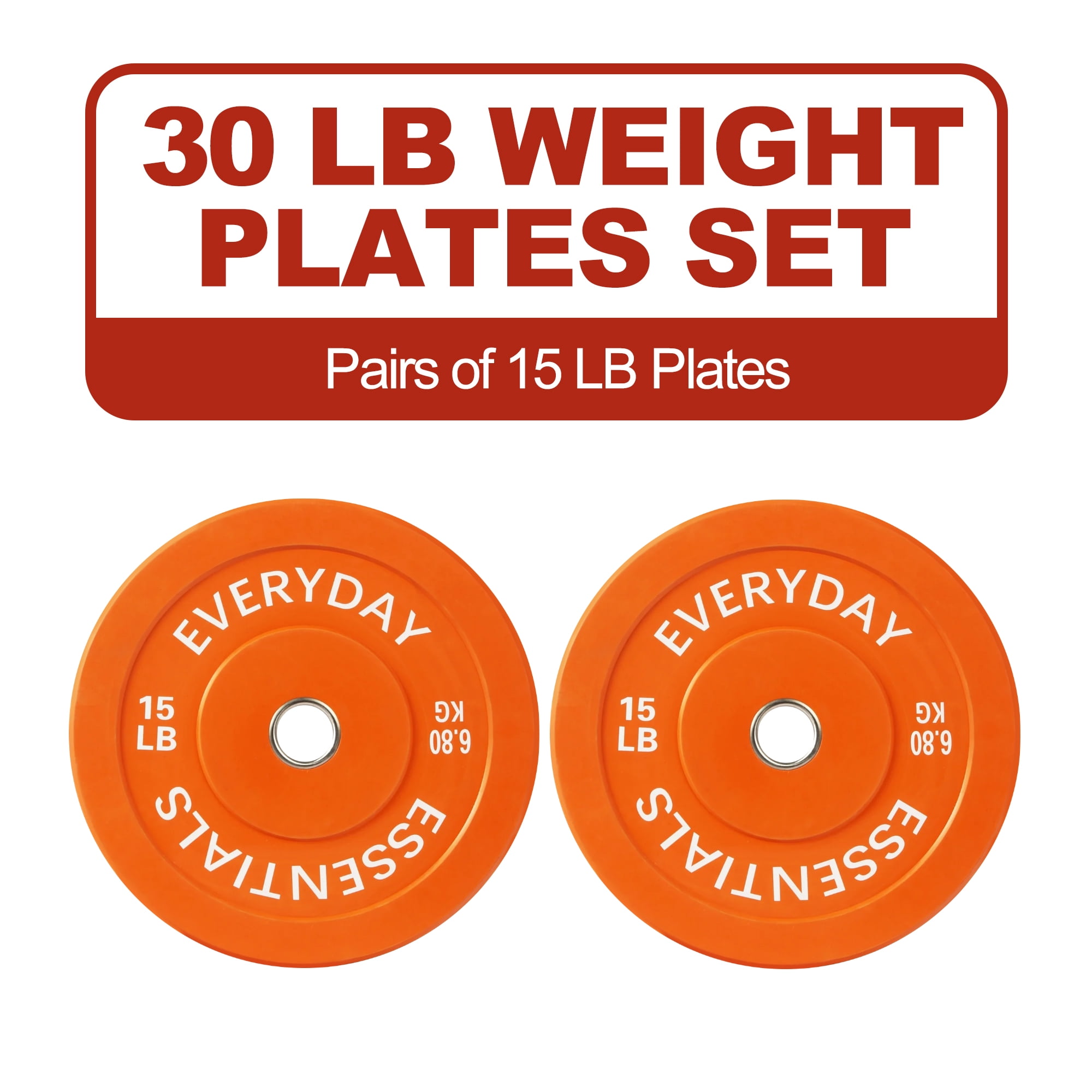 FlexWave 2-Inch Olympic Bumper Weight Plate，with Steel Hub, Multicolored, Multiple Sizes，Single & Pair, for Strength Training & Home Gym