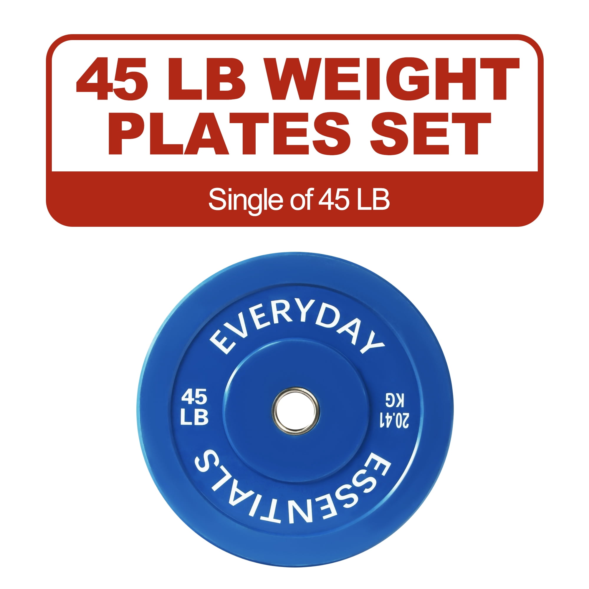 FlexWave 2-Inch Olympic Bumper Weight Plate，with Steel Hub, Multicolored, Multiple Sizes，Single & Pair, for Strength Training & Home Gym
