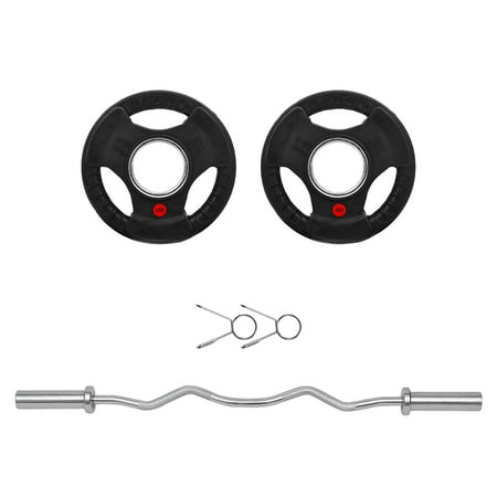 FlexWave 2-Inch Olympic Cast Iron Weight Plates,Multiple Sizes & Set Options, for Strength Training & Weightlifting