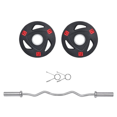 FlexWave 2-Inch Olympic Cast Iron Weight Plates,Multiple Sizes & Set Options, for Strength Training & Weightlifting