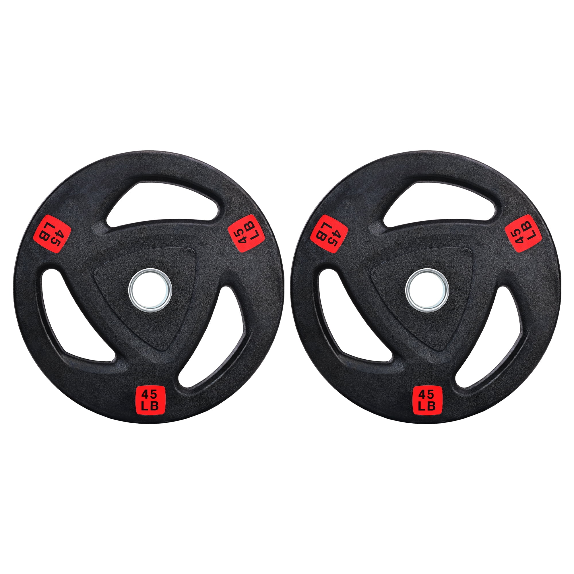 FlexWave 2-Inch Olympic Cast Iron Weight Plates，Multiple Sizes & Set Options, for Strength Training & Weightlifting
