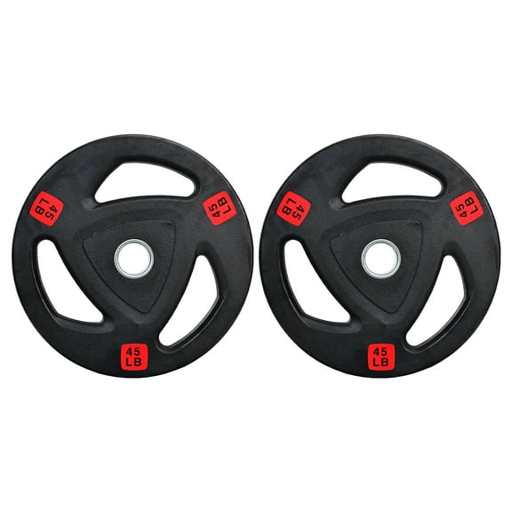 FlexWave 2-Inch Olympic Cast Iron Weight Plates，Multiple Sizes & Set Options, for Strength Training & Weightlifting