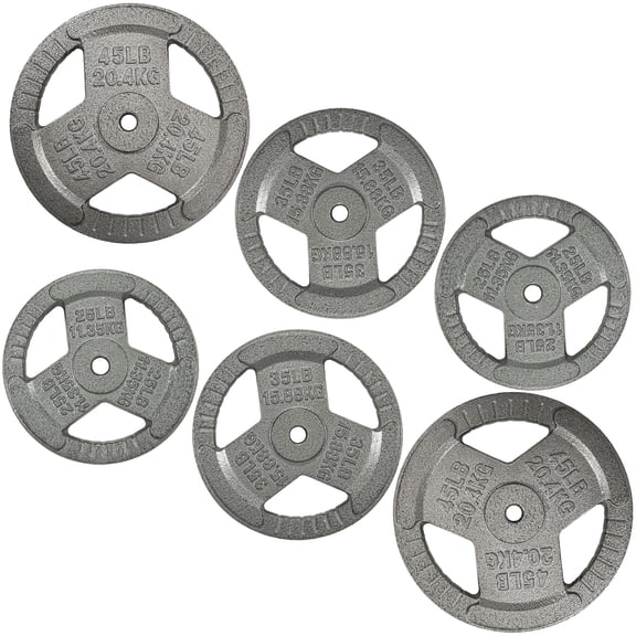 Sprint Demon 210-Pound Cast Iron Weight Plate Set: 1-Inch Hole, Rust-Resistant Finish, Durable for Strength Training