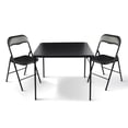 thumbnail image 1 of FlexWave 3-Piece Folding Table and Chair Adult version Set，Includes 1 Square Card Table，with Black Padded Top and 2 Matching Folding Chairs，for Home, Game Night, Picnic, or Party, 1 of 8