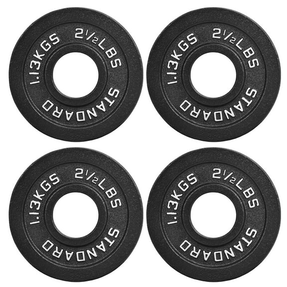 Sprint Demon 4-Piece Cast Iron Weight Plate Set - 1" Hole, 2.5LB to 45LB Weight Options, Fits Standard Barbells and Dumbbell Bars