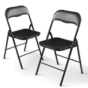 FlexWave Folding Chair Adult version Set，Includes 2 Folding Chairs，for Home, Game Night, Picnic, or Party