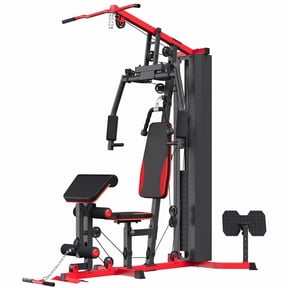 Sprint Demon Home Gym Machine with 160 lb Weight Stack, Multi-Station Full Body Strength Training System with Adjustable Press Arms, Lat Pulldown & Leg Developer for Home Gym