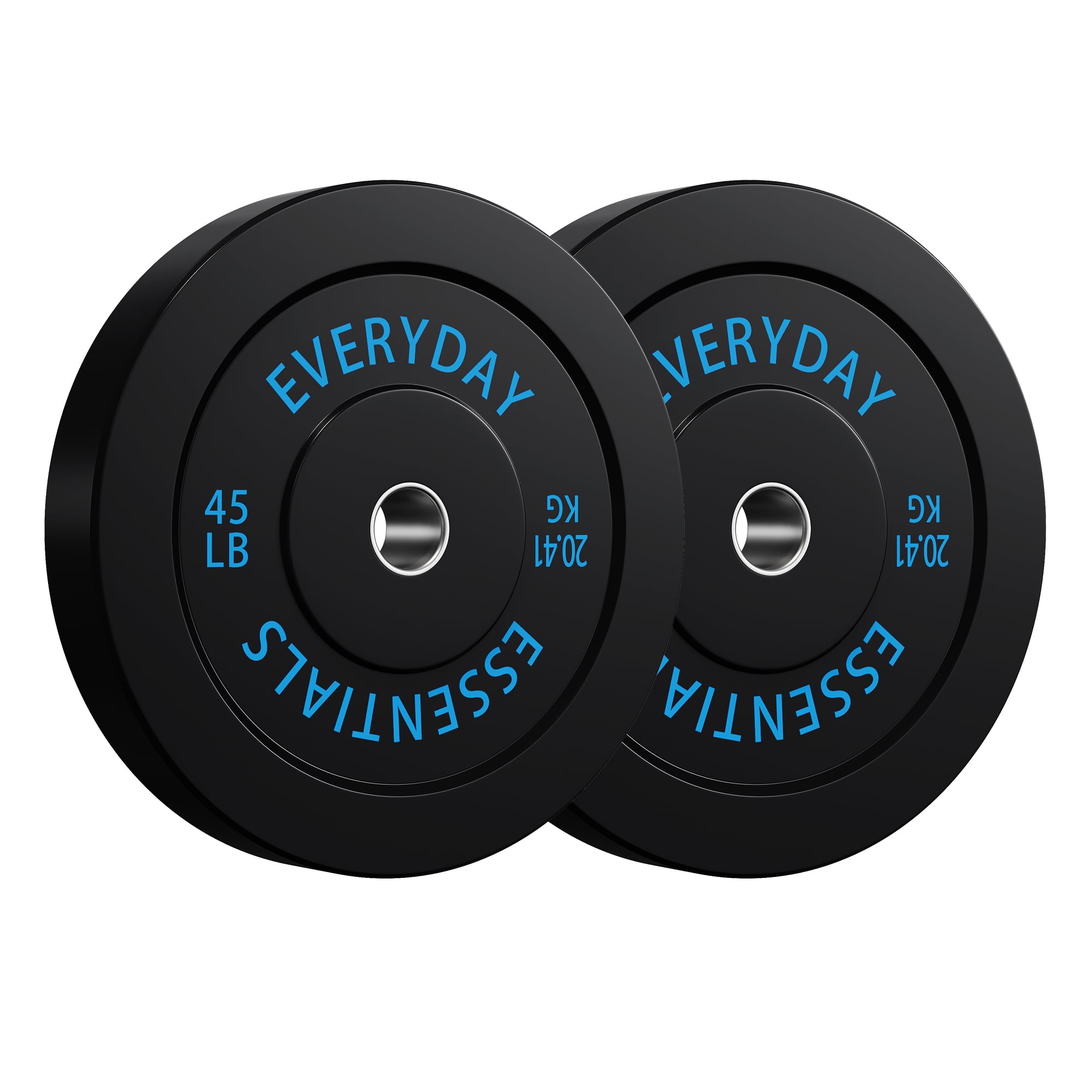 Sprint Demon Olympic Bumper Plates, 2-Inch Solid Rubber Weight Plates for Home Gym and Strength Training, 45 LB Pair, Black