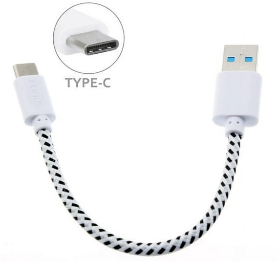 Sprint HTC Bolt Braided Short Type-C Cable Rapid Charger Sync USB Power Wire Q1A