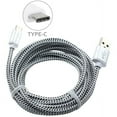 thumbnail image 1 of Sprint LG G6 White Durable Braided 6ft Long Type-C Cable Rapid Charger Sync USB Wire Y1O, 1 of 6