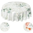thumbnail image 1 of Sprint Summer Flower Floral Leaf Leaves Sage Green Waterproof Picnic Patio Party Round Table Cloth Cover Decorations Fabric 60 Inch Circular Tablecloth For 20-47 Inch Home Dining Room Kitchen Decor, 1 of 6