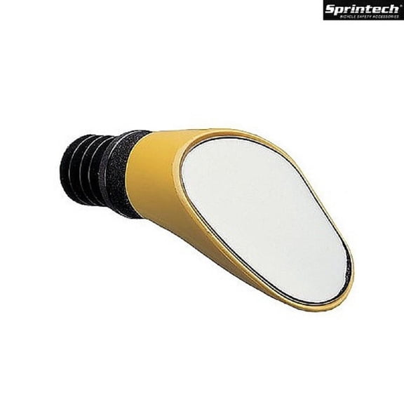 Sprintech Bicycle Adjustable Rearview Mirrors - Pair - Yellow