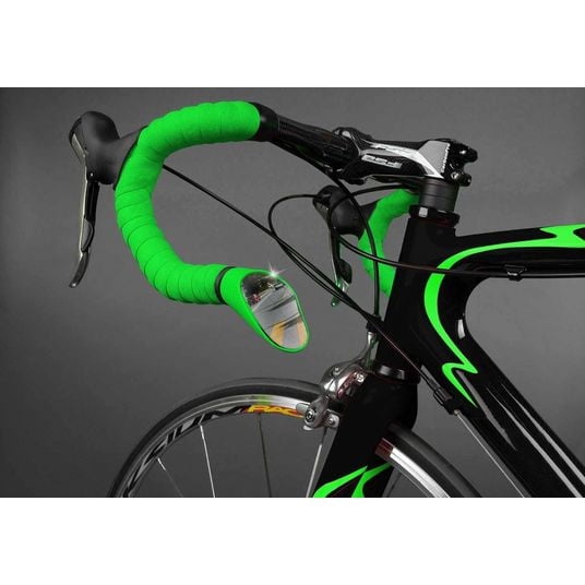 Sprintech Road Drop Bar Rearview Mirror, Green-1 Pair