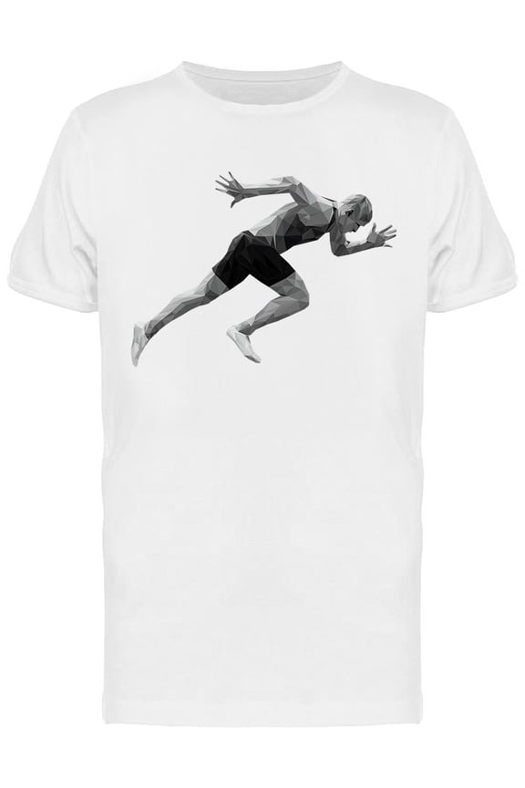 Sprinter Man Athlete T-Shirt Men -Image by Shutterstock, Male Small