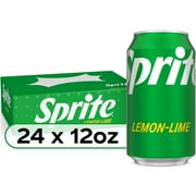 Sprite Lemon Lime Soda Pop, 12 fl oz, 24 Pack Cans