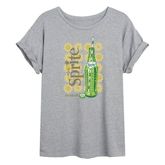 Sprite - Bottle Daisy Pattern - Juniors Ideal Flowy Muscle T-Shirt