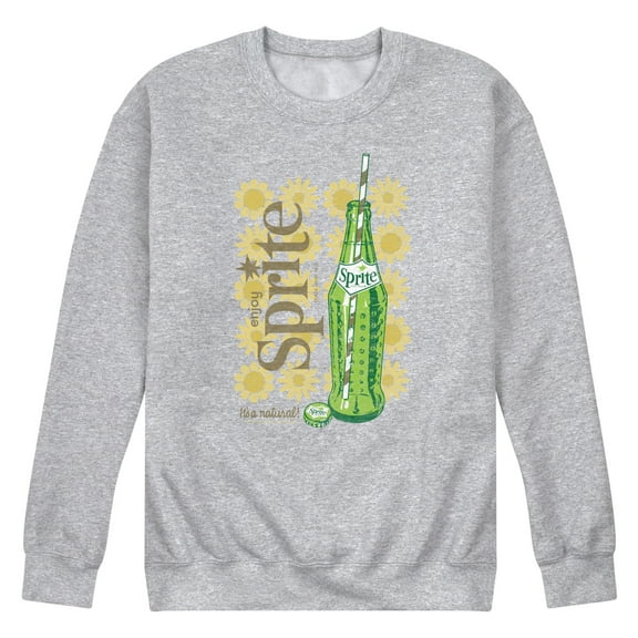 Sprite - Bottle Daisy Pattern - Men's Crew Neck Fleece Pullover