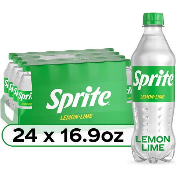 Sprite Lemon Lime Soda Soft Drinks, 16.9 fl oz, 24 Pack