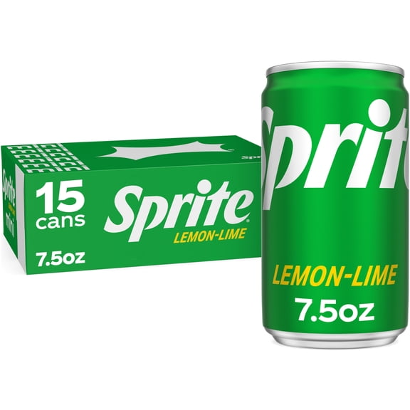 Sprite Lemon-Lime Caffeine Free Soda Pop Mini Cans, 7.5 fl oz, 15 Pack