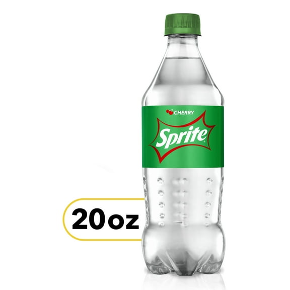 Sprite Cherry Soda Pop 20oz Bottles, Quantity 24