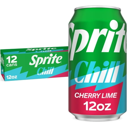 Sprite® Chill Cherry Lime Natural Flavor Soda Soft Drink Cans, 12 fl oz, 12 Pack