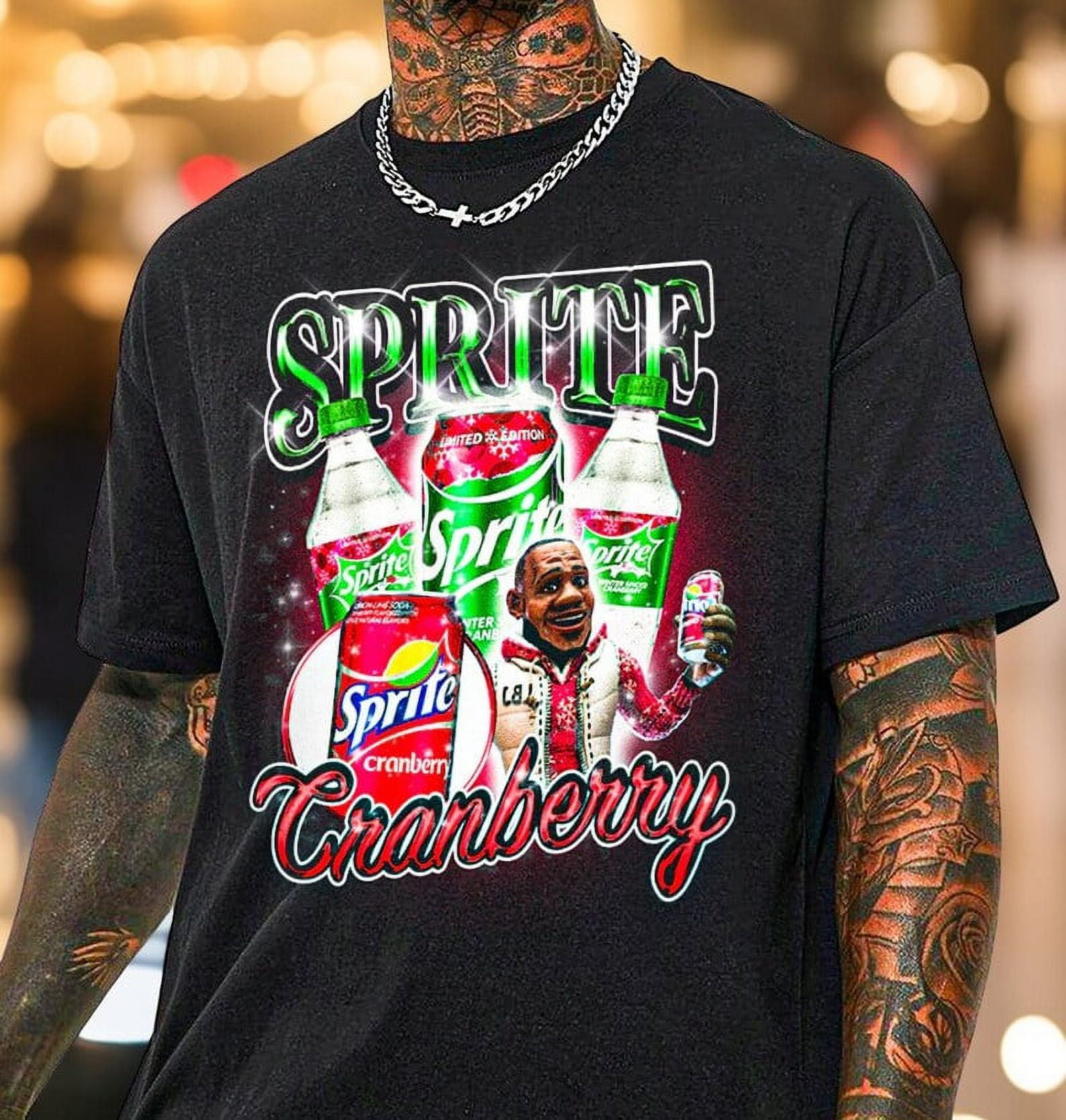 Sprite Cranberry Shirt With LeBron James Graphic, Sprite Cranberry Winter T- Shirt, Funny Graphic Tee Meme, LeBron James Spice Cranberry SizeM -  Walmart.com