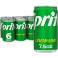 thumbnail image 1 of Sprite Lemon Lime Mini Soda Pop Soft Drink, 7.5 fl oz, 6 Pack Cans, 1 of 17