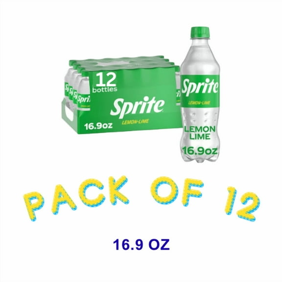 Sprite Lemon Lime Soda, 16.9 fl oz Bottles, 12 Pack  Caffeine-Free, Crisp Citrus Soft Drink