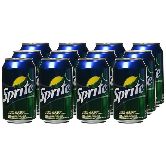 Sprite Lemon Lime Soda 355ml Cans 12 Pack Imported Canada Refreshing Drink